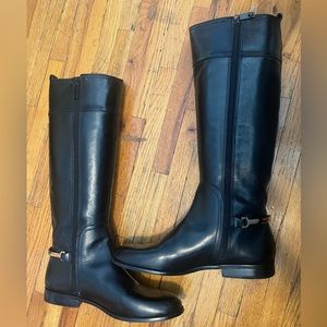 Tory Burch black leather boots.